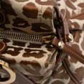 Miniatyrbild 7 av 10: Pre-owned Fendi Canvas Leopard Print Chef Tote Brown