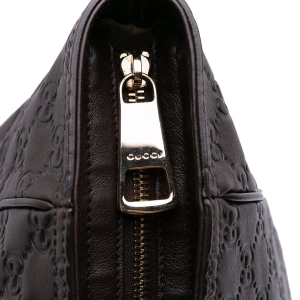 Pre-owned Gucci Guccissima Bree Tote Brown
