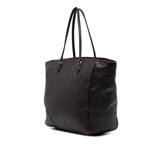 Pre-owned Gucci Guccissima Bree Tote Brown