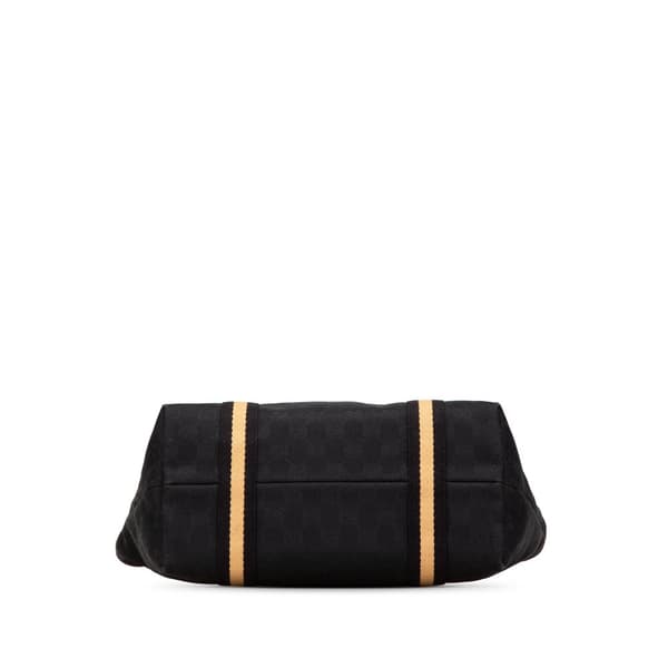 Pre-owned Gucci GG Canvas Jolicoeur Tote Black