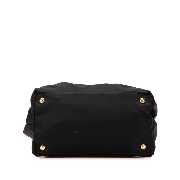 Pre-owned Prada Tessuto Fiocco Bow Tote Black