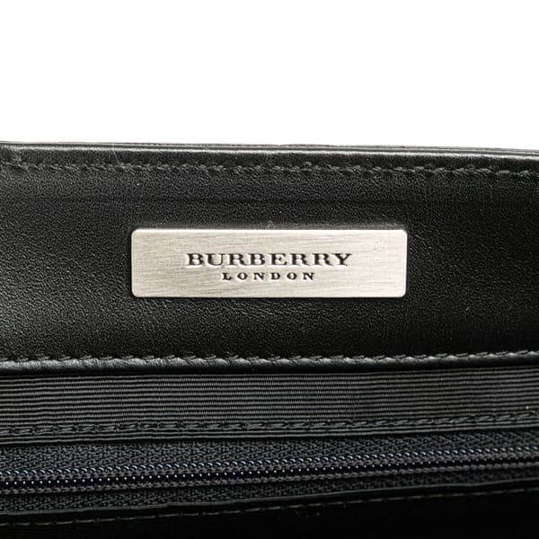Pre-owned Burberry Calfskin and Suede Tote Black
