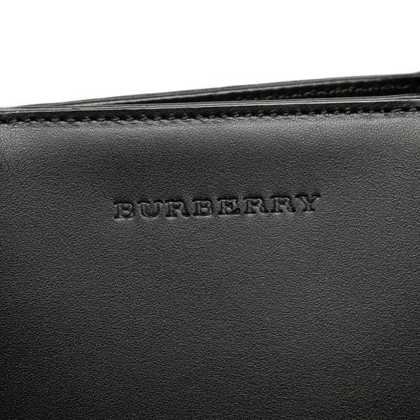 Pre-owned Burberry Calfskin and Suede Tote Black