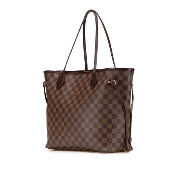 Pre-owned Louis Vuitton Damier Ebene Neverfull MM Brown