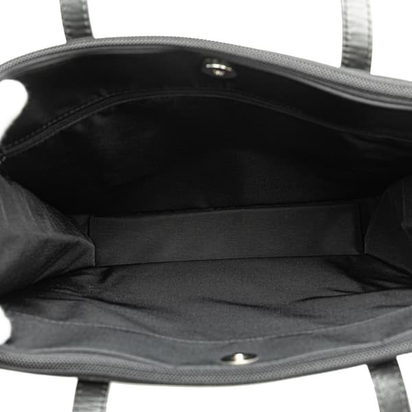 Pre-owned Burberry Nova Check Trimmed Nylon Tote Black