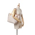Miniatyrbilde 10 av 10: Pre-owned Louis Vuitton Damier Azur Neverfull MM White
