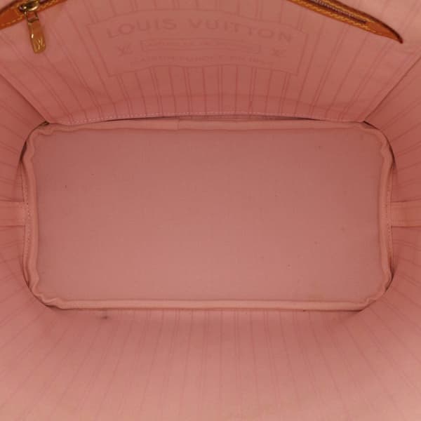 Pre-owned Louis Vuitton Damier Azur Neverfull MM White