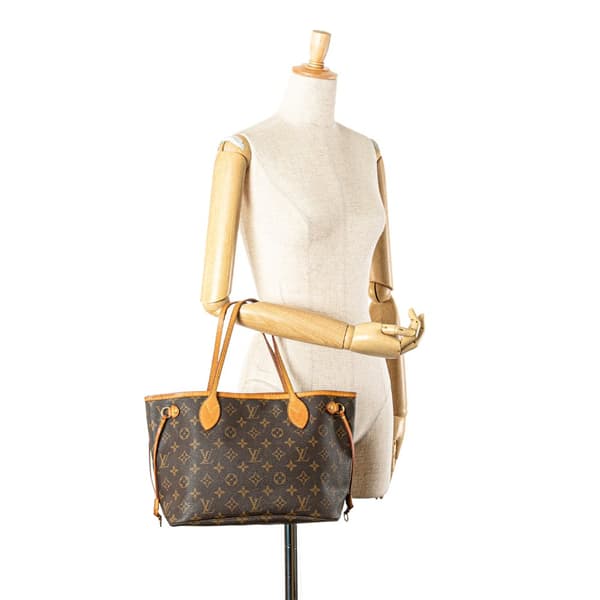 Pre-owned Louis Vuitton Monogram Neverfull PM Brown