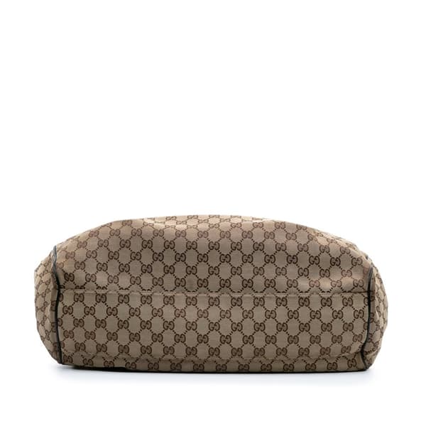 Pre-owned Gucci Large GG Canvas Sukey Tote Brown