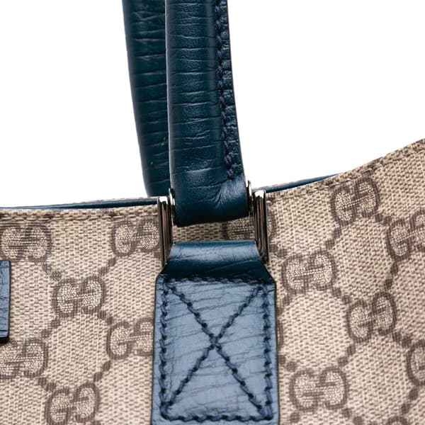 Pre-owned Gucci GG Supreme Vertical Tote Brown