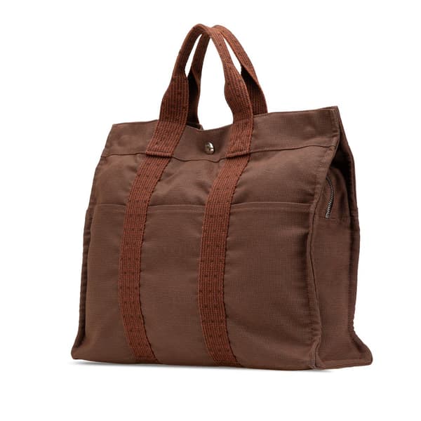 Pre-owned Hermès Canvas Herline MM Brown