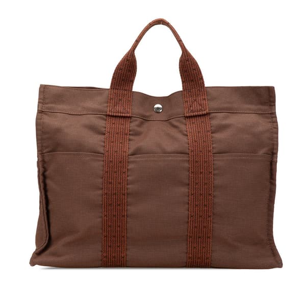 Pre-owned Hermès Canvas Herline MM Brown