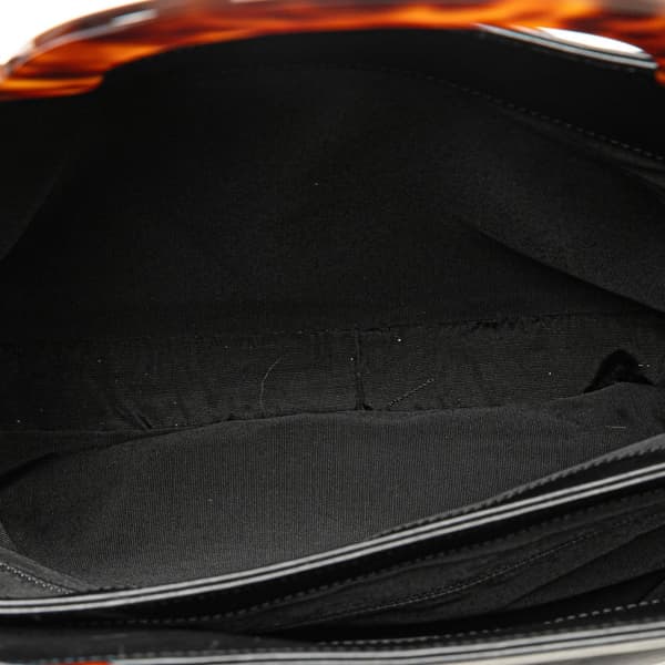 Pre-owned Chanel CC Lambskin Tortoise Handle Tote Black