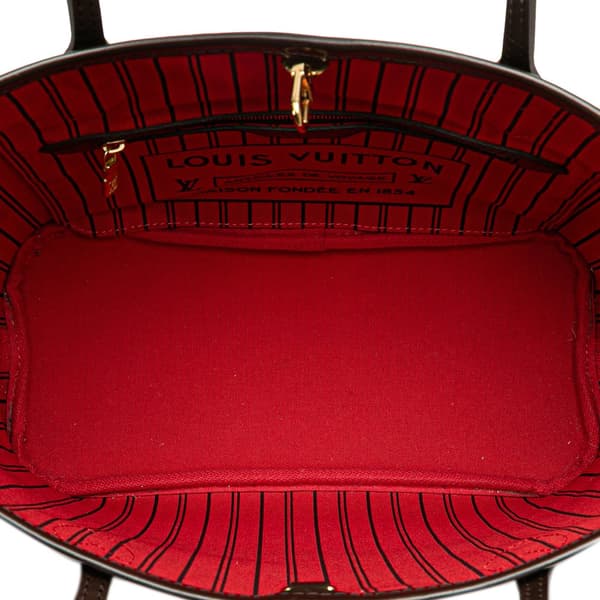 Pre-owned Louis Vuitton Damier Ebene Neverfull PM Brown