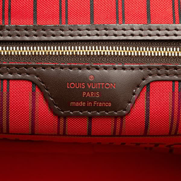 Pre-owned Louis Vuitton Damier Ebene Neverfull PM Brown