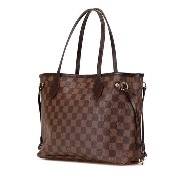 Pre-owned Louis Vuitton Damier Ebene Neverfull PM Brown