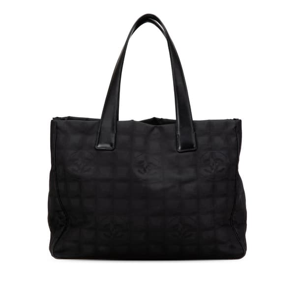 Pre-owned Chanel New Travel Line Nylon Tote Black