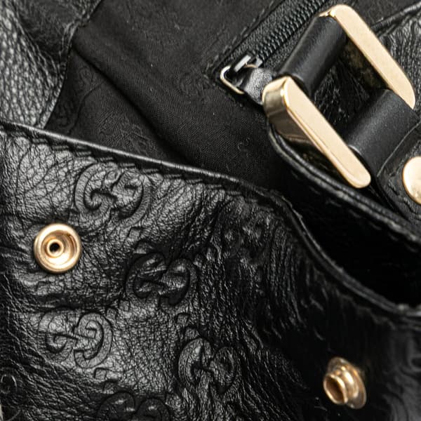 Pre-owned Gucci Guccissima New Ladies Tote Black