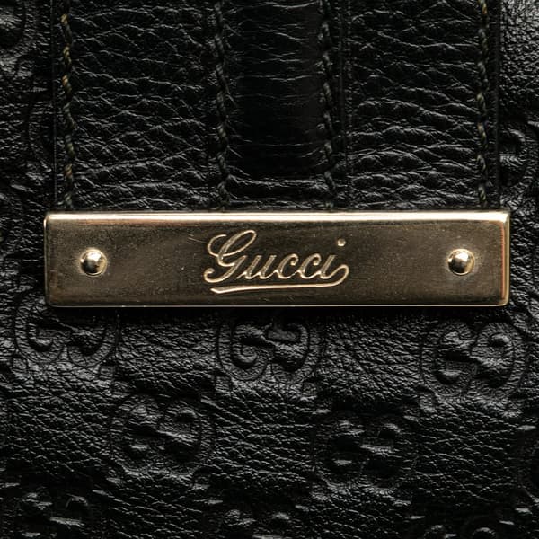 Pre-owned Gucci Guccissima New Ladies Tote Black