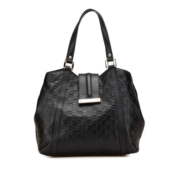 Pre-owned Gucci Guccissima New Ladies Tote Black