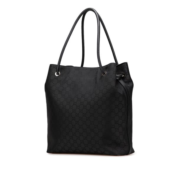 Pre-owned Gucci GG Nylon Gifford Tote Black
