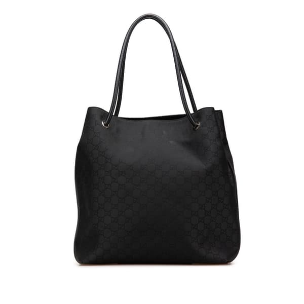 Pre-owned Gucci GG Nylon Gifford Tote Black