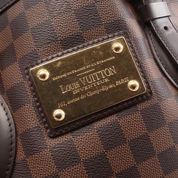 Pre-owned Louis Vuitton Damier Ebene Hampstead MM Brown
