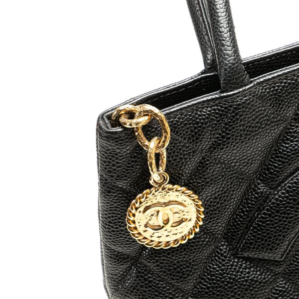 Pre-owned Chanel Caviar Medallion Tote Black