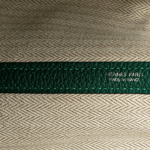 Pre-owned Hermès Negonda Garden Party 36 Green