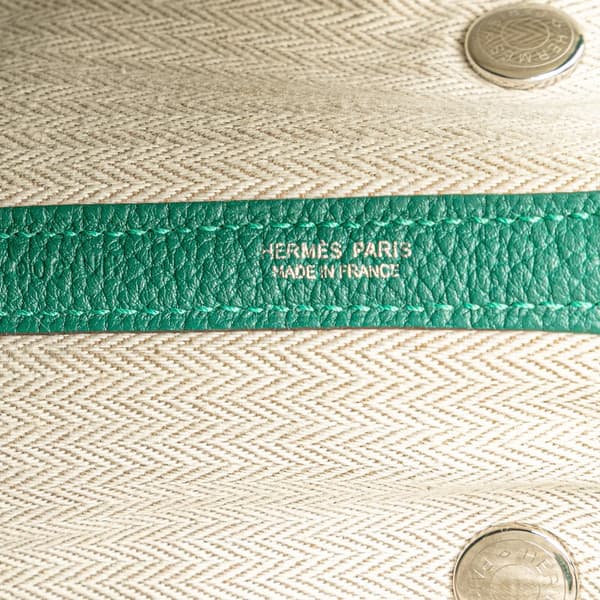Pre-owned Hermès Negonda Garden Party 36 Green