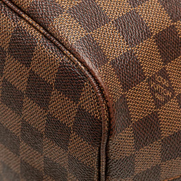 Pre-owned Louis Vuitton Damier Ebene Neverfull MM Brown