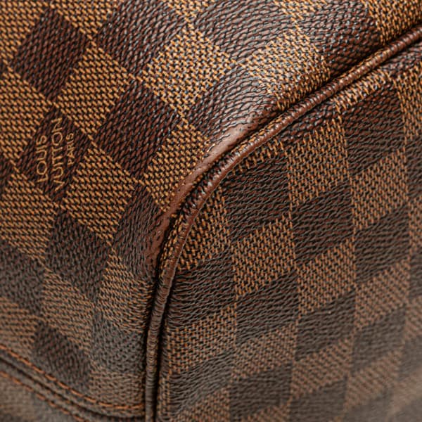 Pre-owned Louis Vuitton Damier Ebene Neverfull MM Brown