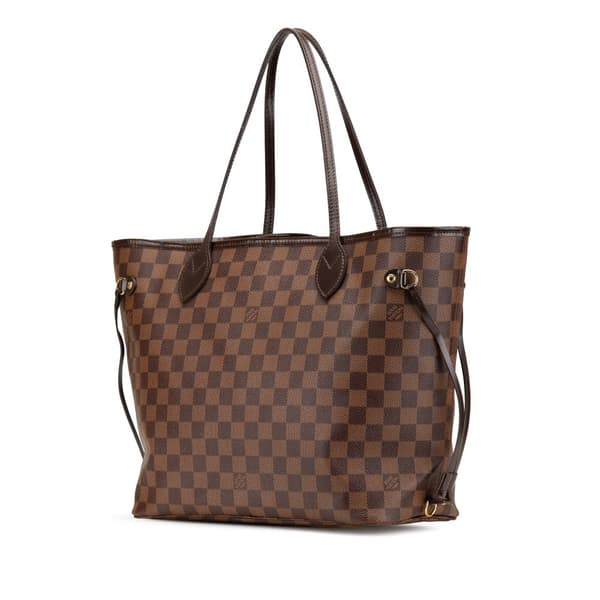 Pre-owned Louis Vuitton Damier Ebene Neverfull MM Brown