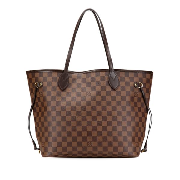 Pre-owned Louis Vuitton Damier Ebene Neverfull MM Brown