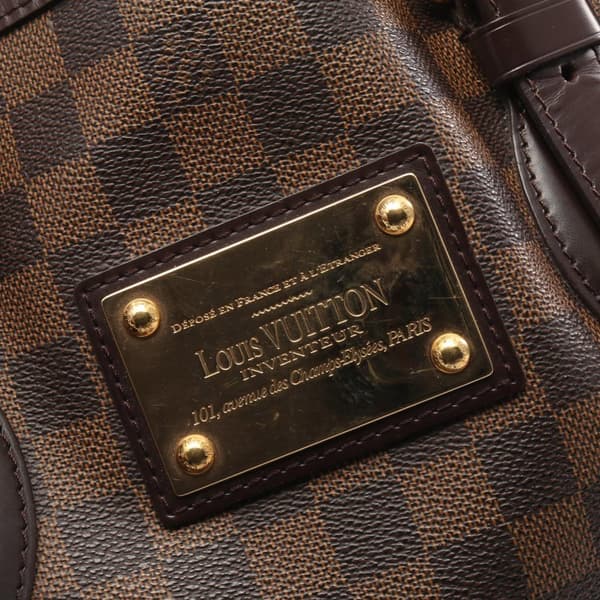 Pre-owned Louis Vuitton Damier Ebene Hampstead MM Brown