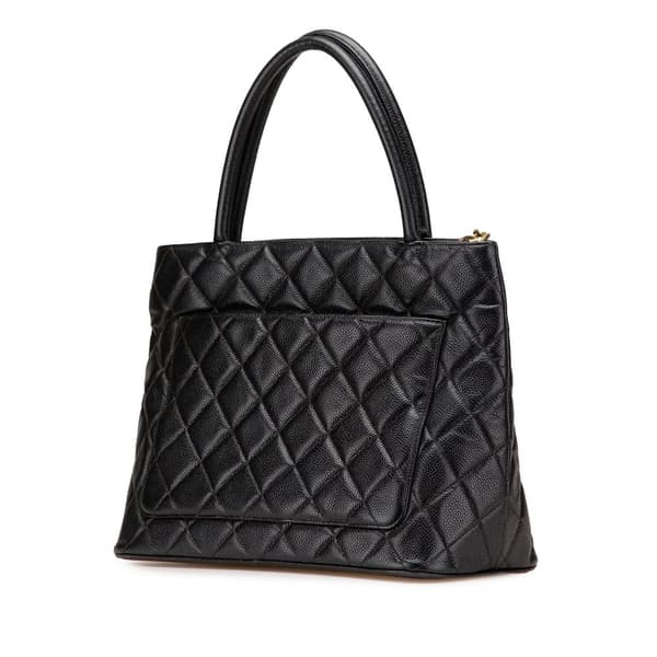Pre-owned Chanel Caviar Medallion Tote Black