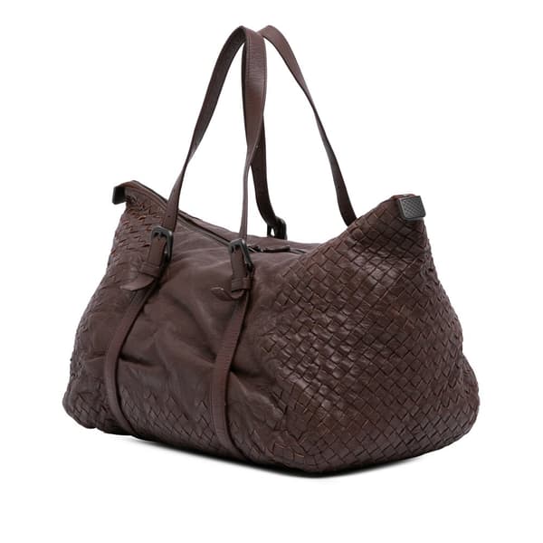 Pre-owned Bottega Veneta Nappa Intrecciato Tote Brown