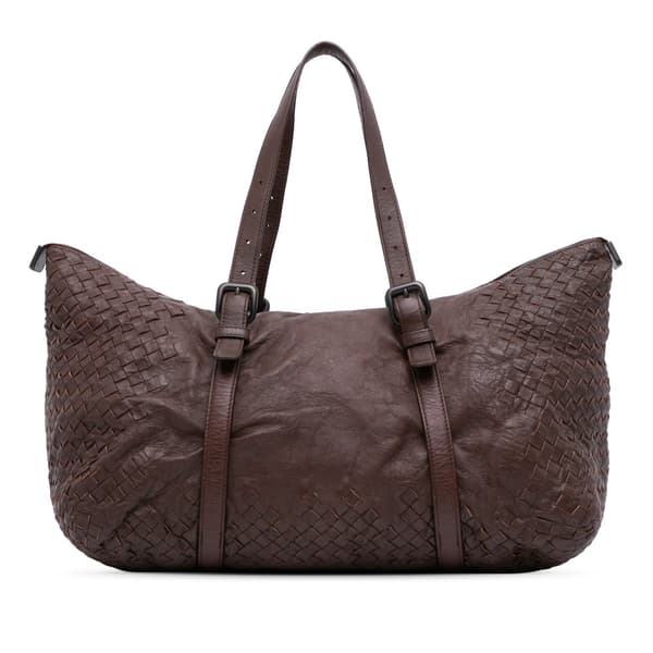 Pre-owned Bottega Veneta Nappa Intrecciato Tote Brown