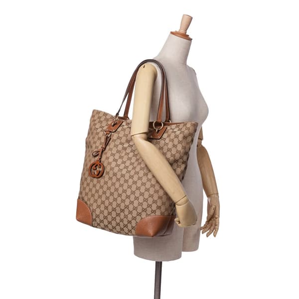 Pre-owned Gucci GG Canvas Tote Brown