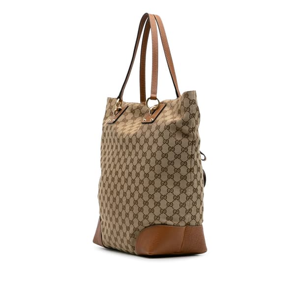 Pre-owned Gucci GG Canvas Tote Brown
