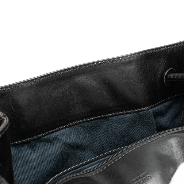 Pre-owned Gucci GG Denim Gifford Tote Black