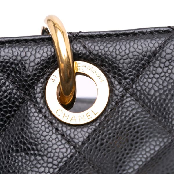 Pre-owned Chanel Caviar Grand Shopping Tote Black
