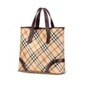Miniatyrbild 2 av 10: Pre-owned Burberry Haymarket Check Coated Canvas Tote Brown