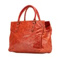 Miniatyrbilde 2 av 4: Pre-owned Balenciaga Chevre Motocross Classic Shopper Tote Orange
