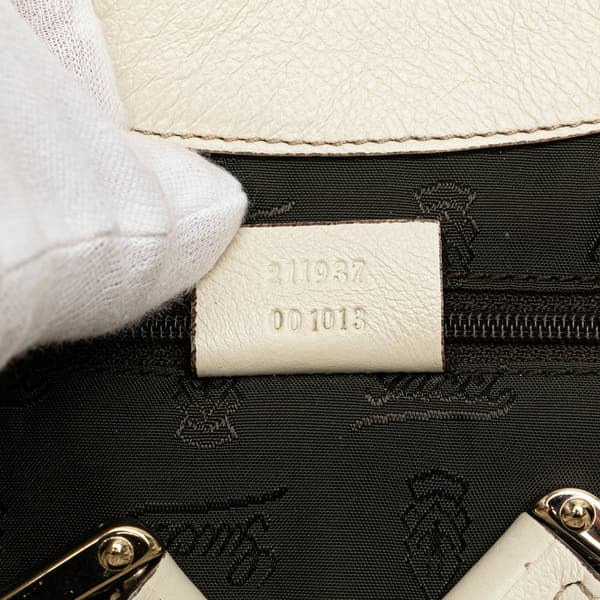 Pre-owned Gucci Guccissima New Ladies Tote White