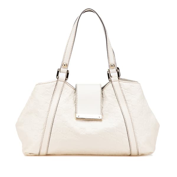 Pre-owned Gucci Guccissima New Ladies Tote White