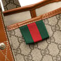 Miniatyrbillede 7 af 10: Pre-owned Gucci Medium GG Supreme Web Loop Tote Bag Brown