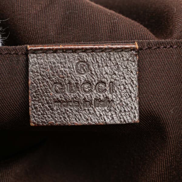 Pre-owned Gucci GG Canvas Web Tote Brown