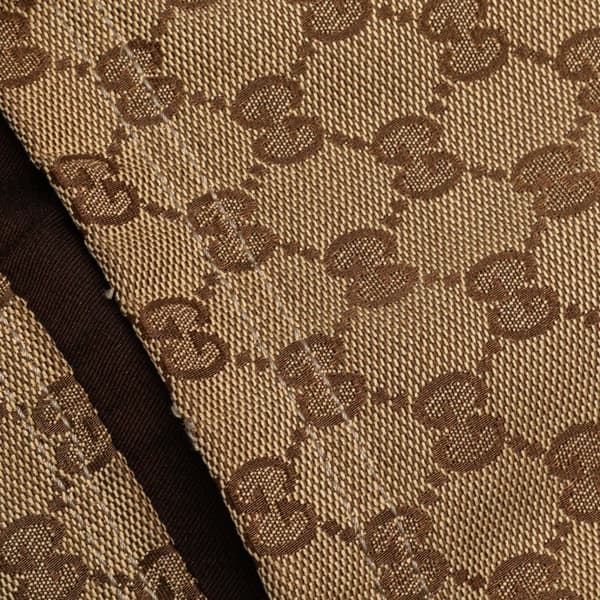Pre-owned Gucci GG Canvas Web Tote Brown