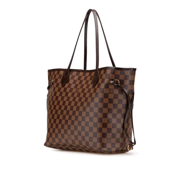 Pre-owned Louis Vuitton Damier Ebene Neverfull MM Brown